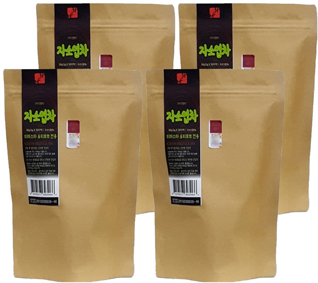 나와차 티마스타 티포트 전용 대용량 티백 자소엽차, 3g, 30개입, 4개