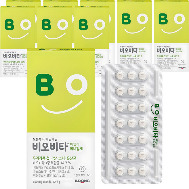 비오비타 패밀리 미니정제 유산균, 84정, 9개