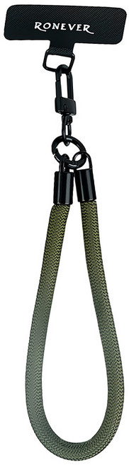 RONEVER 手機編織短掛繩 PD048-2, 軍綠色, 1條