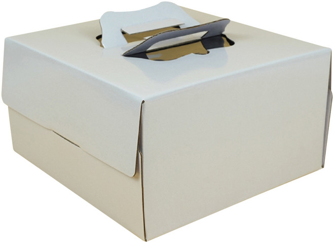 Cheonwoon Package 雪紡蛋糕盒組 3號 素面白, 1組, 白色