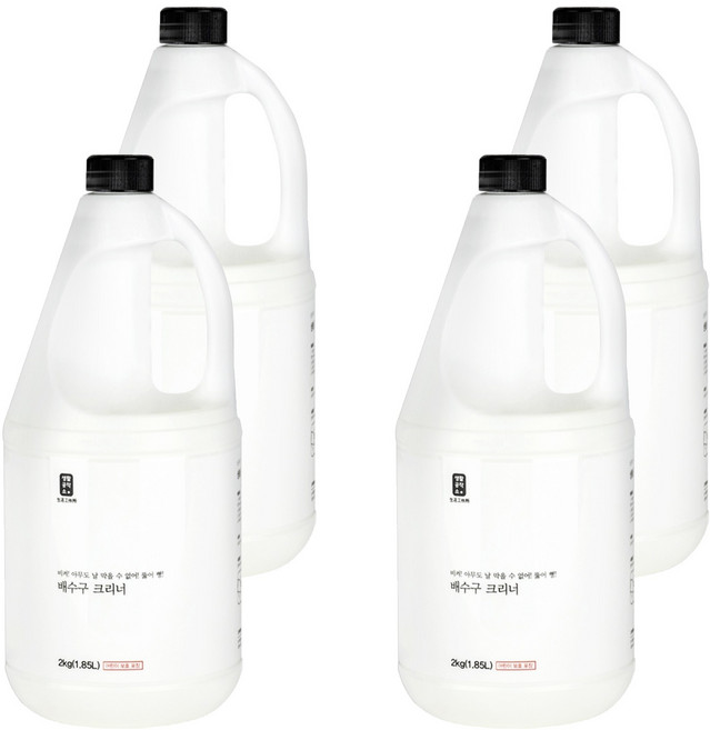 생활공작소 배수구 클리너, 1.85L, 4개