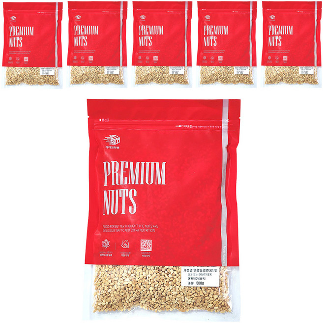 다다모마켓 볶음 땅콩 분태 1/8, 500g, 6개