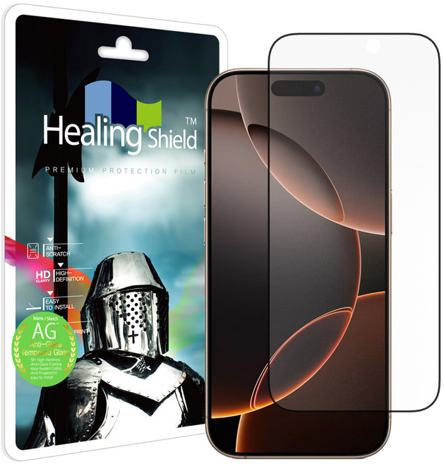 힐링쉴드 3D 풀커버 저반사 강화유리 휴대폰 액정보호필름, 1세트