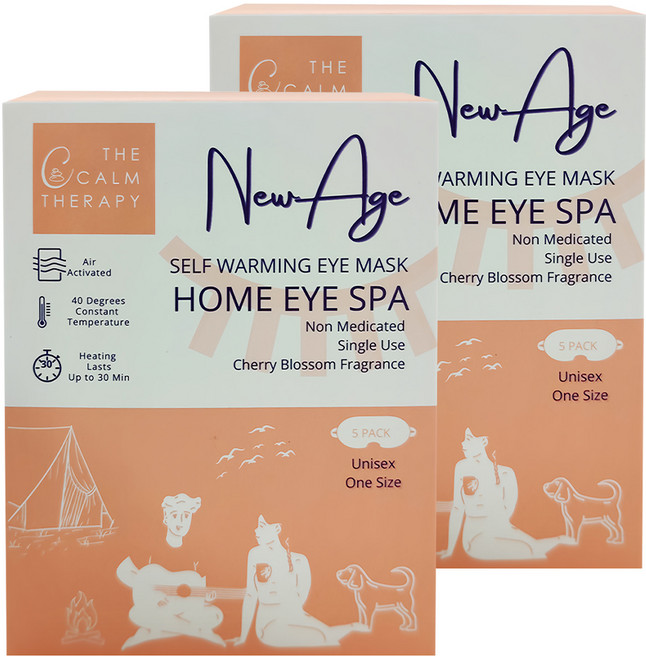 THE CALM THERAPY 2倍蒸氣量40度熱敷/蒸氣眼罩 櫻花, 5片, 2盒