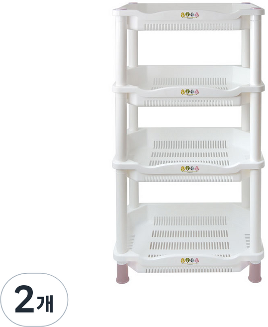 니드코 포레스트 스탠드 사각 4단 욕실선반 랜덤발송, 랜덤 발송, 2개