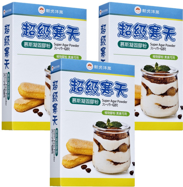 新光洋菜 超級寒天慕斯凝固膠粉, 50g, 3盒