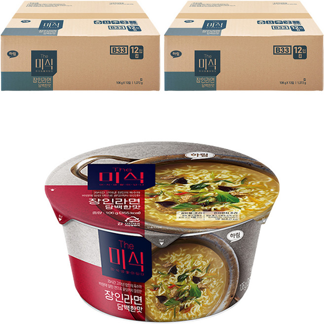 더미식 장인라면 담백한맛 컵 106g, 24개