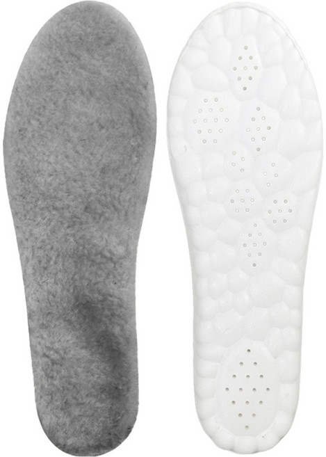 위더스욕실용품 발포근 겨울 방한 보온 메모리폼 털깔창 그레이, 1세트