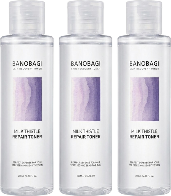 BANOBAGI 佰諾佰琪 台灣公司貨 舒緩修復化妝水, 200ml, 3瓶