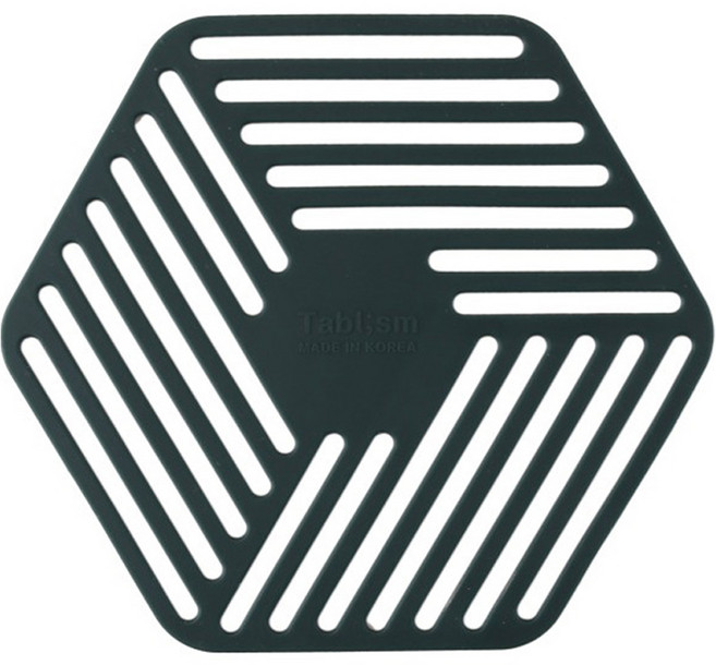 테이블리즘 내열 실리콘 인덕션 매트 냄비받침, 딥카키, 1개
