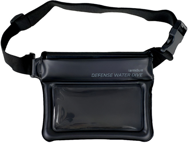 iamdue 智慧型手機防水包 腰包 L, 黑色, 1個
