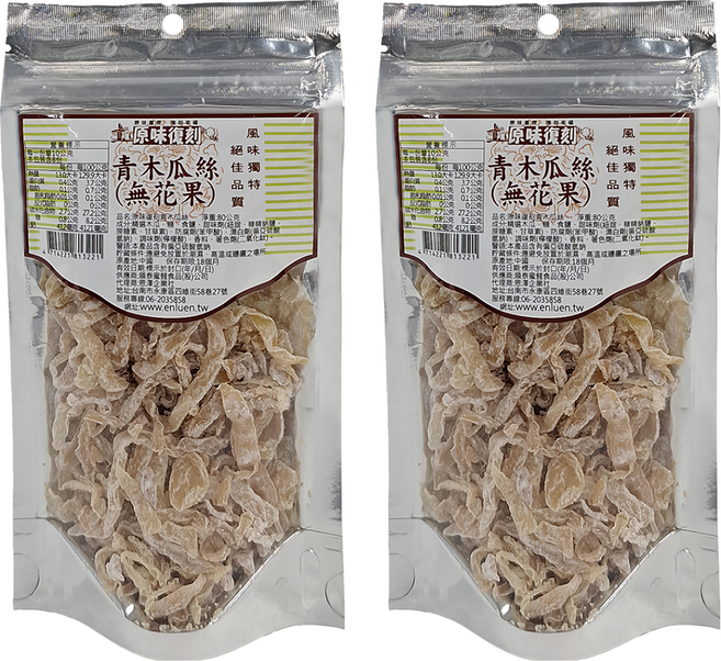 原味復刻 青木瓜絲, 80g, 2包