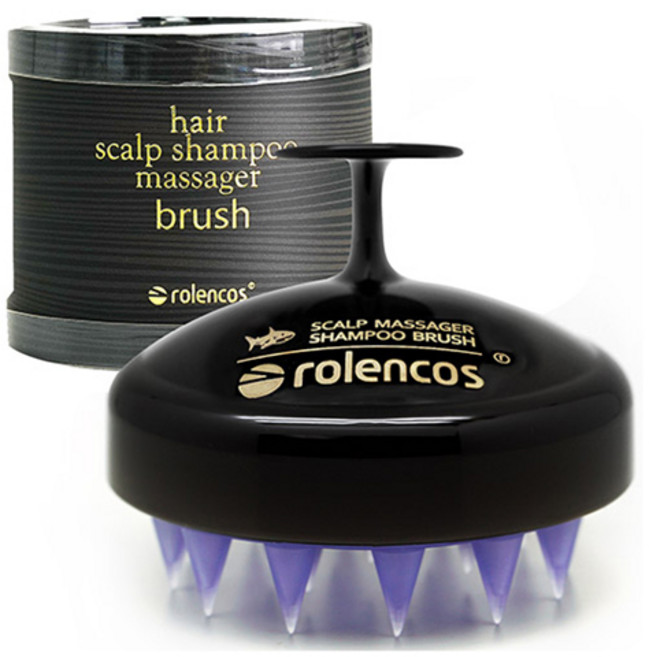 로렌코스 프로페셔널 두피 샴푸브러쉬, 골드, 1개