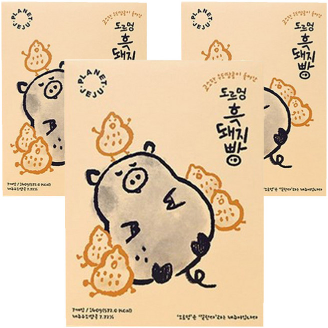 Eco J Food Jeju Dormeng 黑豬肉麵包 7p, 3盒