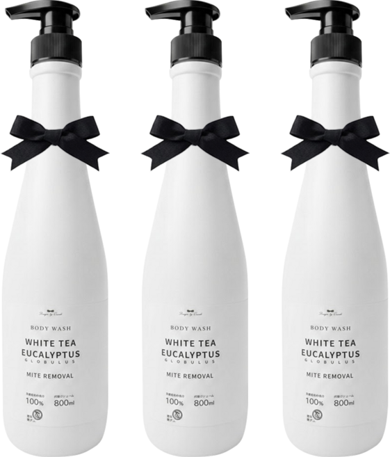 QUNDO 康朵 白茶尤加利香水沐浴乳, 800ml, 3瓶