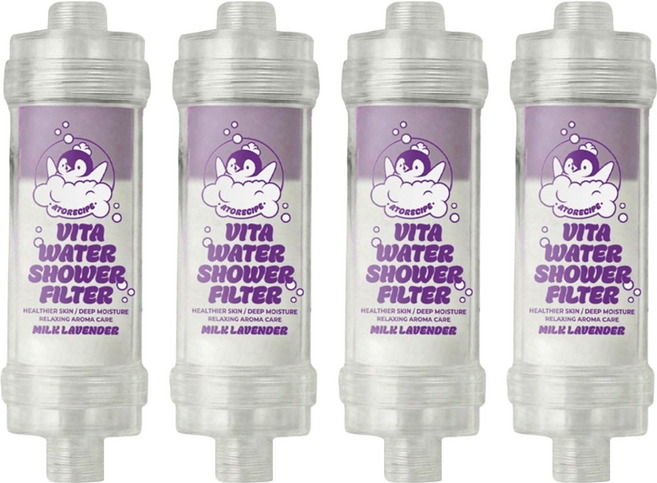 ATORECIPE 維他命純淨沐浴過濾器 58g, 4個, Milk lavender