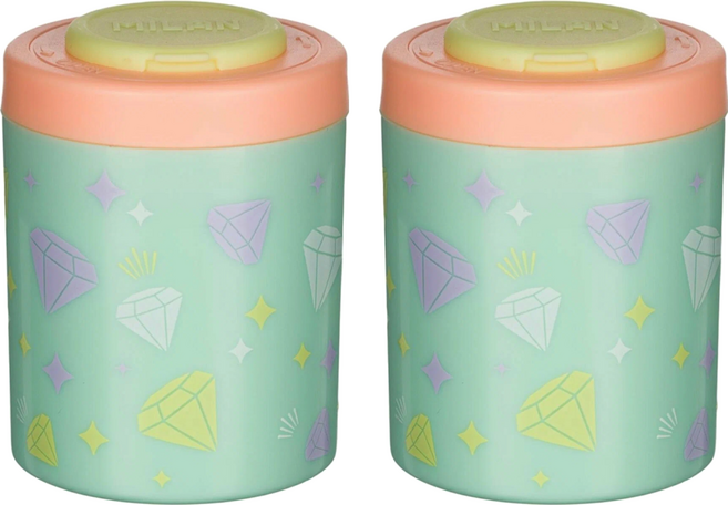 MILAN 雙孔削筆器 閃閃甜心, 顏色隨機, 2個