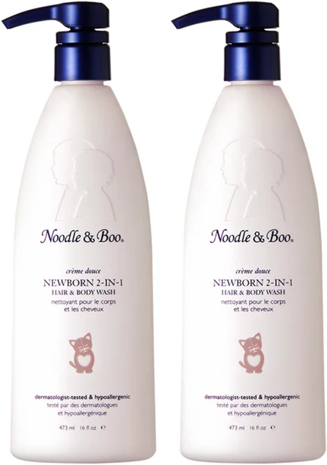 누들앤부 뉴본 2in1 헤어 앤 바디워시, 473ml, 2개 - 쿠팡