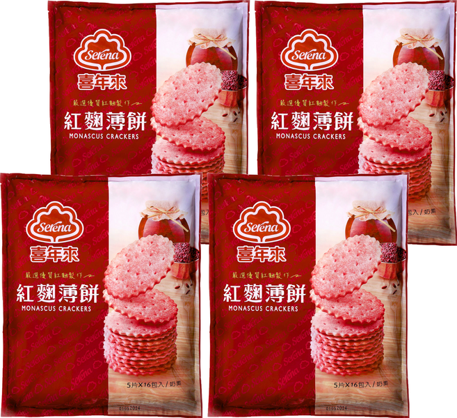 喜年來 紅麴薄餅, 320g, 4袋