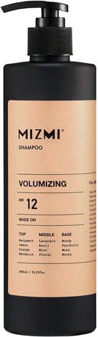MIZMI 控油蓬鬆洗髮精, 1瓶, 480ml