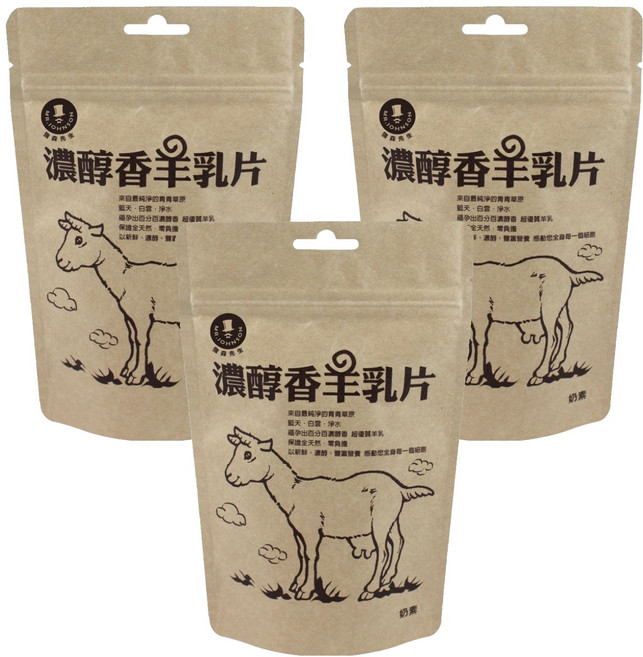 MR.JOHNSON 強森先生 濃醇香 羊乳片, 100g, 3包