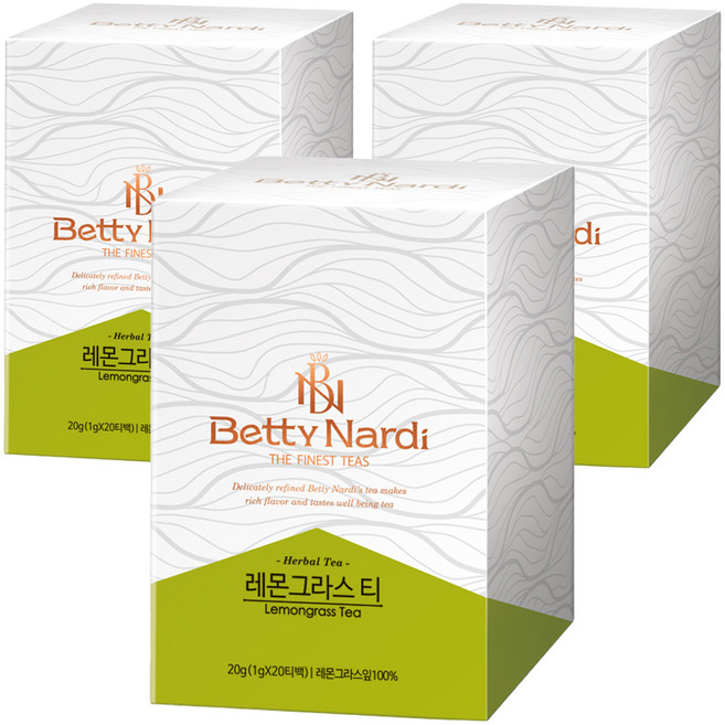 베티나르디 레몬그라스 티 20티백, 1g, 20개입, 3개