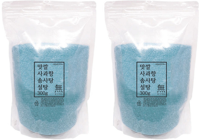 맛깔 솜사탕 설탕 사과향, 300g, 2개