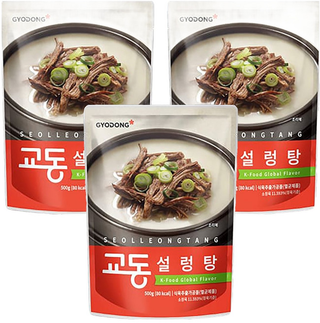 교동식품 설렁탕, 500g, 3개