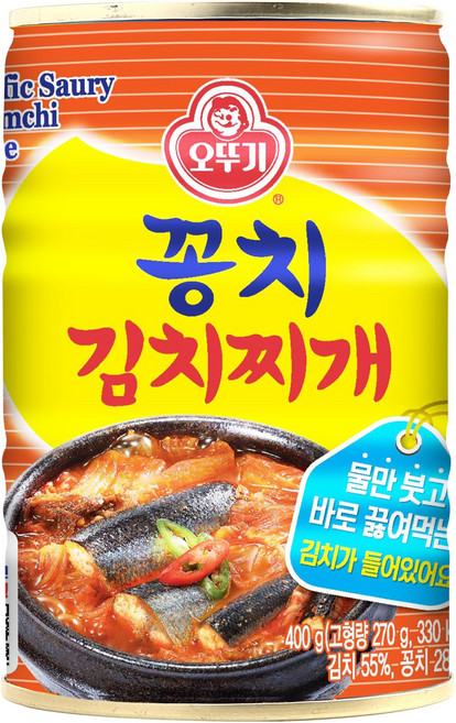 오뚜기 꽁치 김치찌개 통조림, 1개, 400g