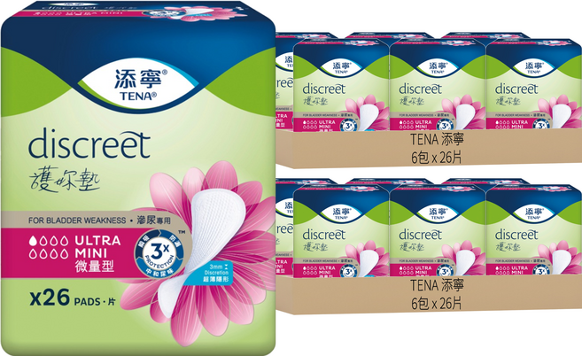 TENA 添寧 護妳墊, 微量型 19cm, 26片, 12包