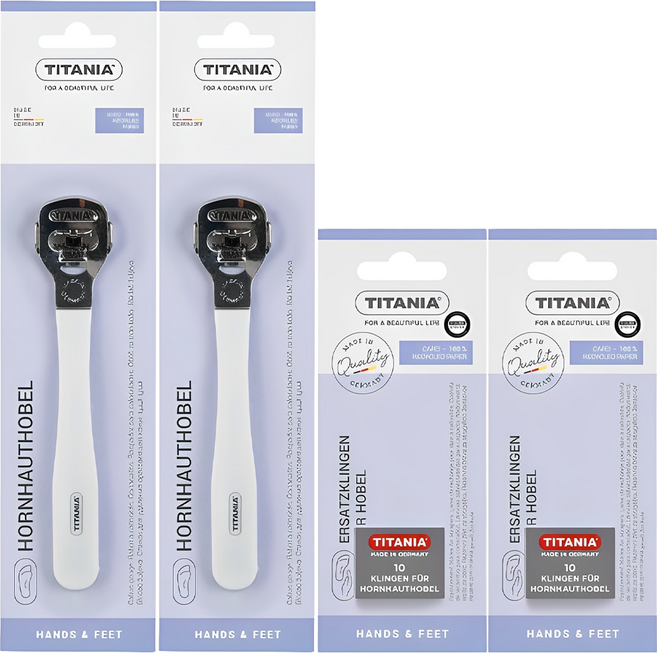티타니아 콘커터 발 각질 제거 + 교체형 날 10p 세트, 2세트