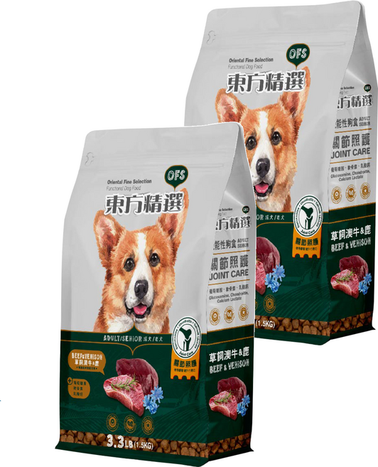 Oriental Fine Selection 東方精選 成犬/老犬機能性狗食, 關節照護, 1.5kg, 2袋