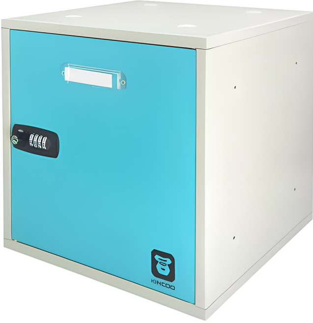 KINCOO 台灣金庫王 組合式置物櫃 LOC-1 350x350x350mm 台灣製造 專業設計簡約風格, 水藍色