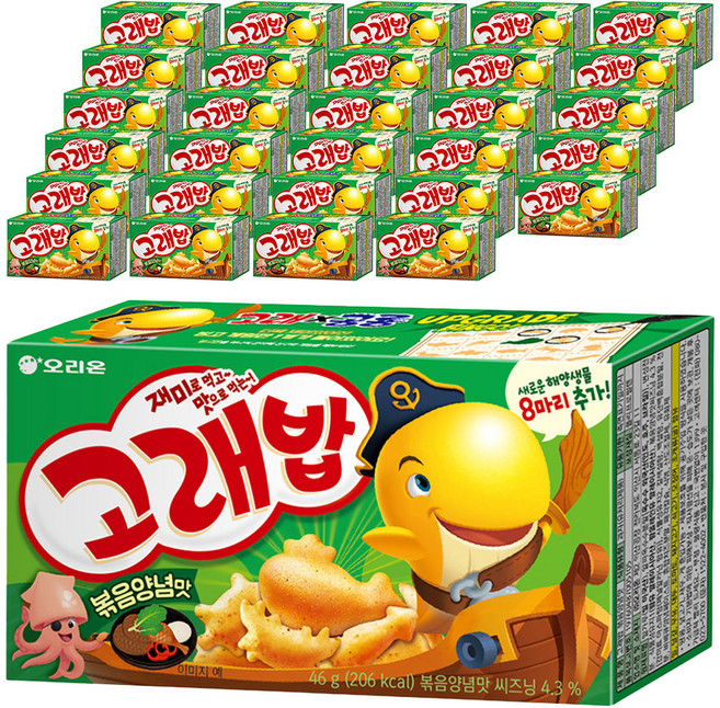 오리온 고래밥 볶음양념맛 과자, 46g, 60개