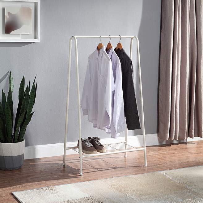 코멧 홈 1단 스탠드 행거, 화이트