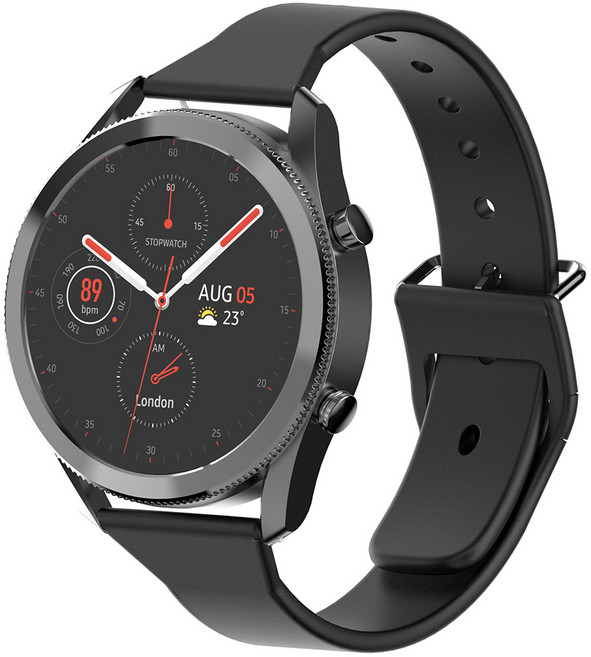 누아트 갤럭시 워치 슬림 베이직 실리콘밴드 스트랩, 블랙