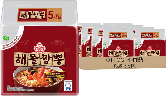 OTOKI 不倒翁 香辣海鮮風味拉麵 120g, 40包