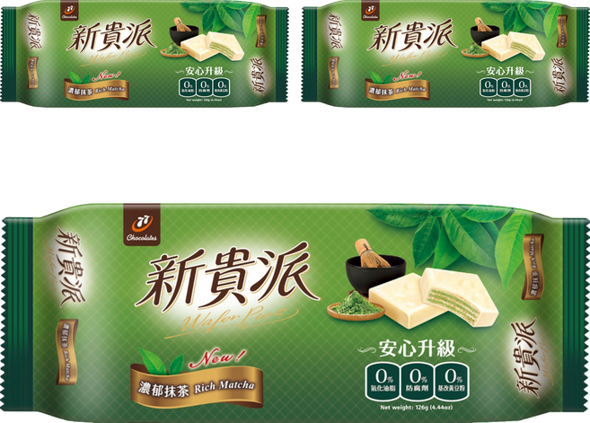 77 新貴派 濃郁抹茶口味, 126g, 3包