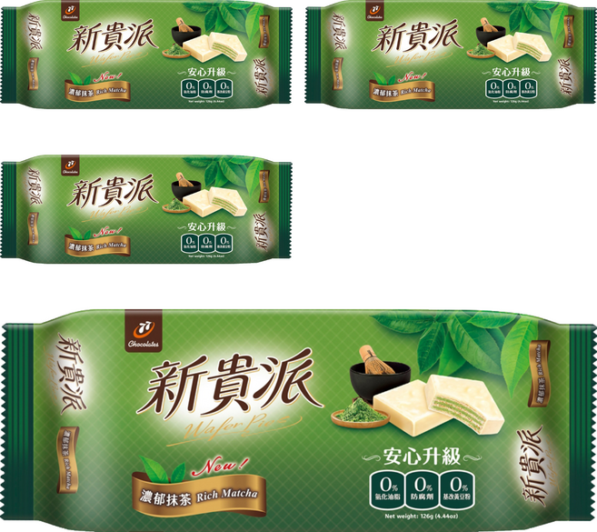 77 新貴派 濃郁抹茶口味, 126g, 4包