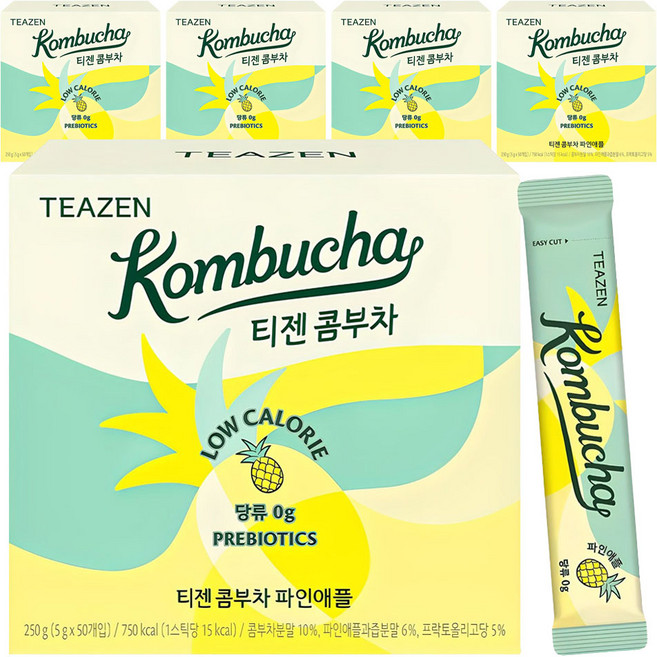 티젠 콤부차 파인애플, 5g, 50개입, 5개