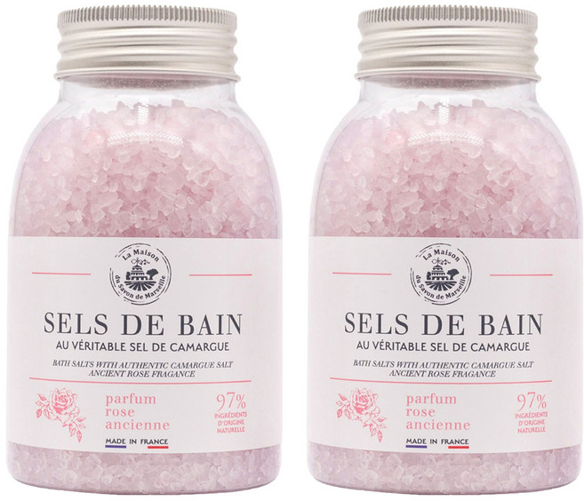 La Maison 馬賽皂之家 典雅玫瑰卡馬格沐浴海鹽, 300g, 2瓶