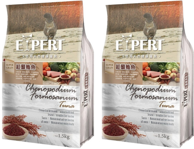 福壽實業 EXPERT 艾思柏 成貓 天然健康貓食, 1.5kg, 2袋, 紅藜鮪魚
