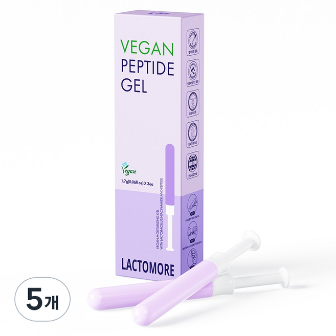 락토모아 비건 펩타이드젤 여성청결제 3p, 5.1g, 5개