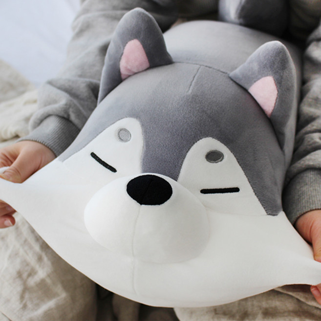 모찌타운 모찌인형 강아지 허스키 쿠션, 25cm, 혼합 색상, 1개