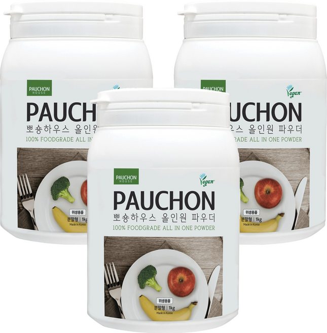 뽀숑하우스 올인원 파우더, 1kg, 3개