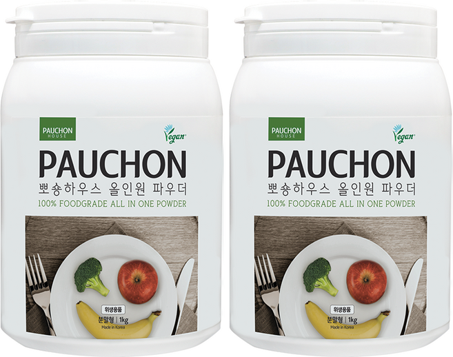뽀숑하우스 올인원 파우더, 1kg, 2개