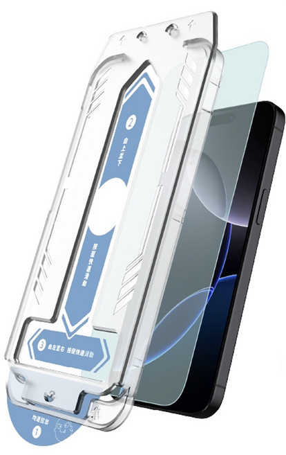 NAUGHTY GHOST 頑皮鬼 螢幕保護貼 for iPhone 16 Pro Max 亮面 20H防爆玻璃 AR抗藍光 TUV BLR40%認證 防指紋 無黑邊 透明