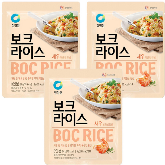 청정원 보크라이스 새우, 24g, 3개