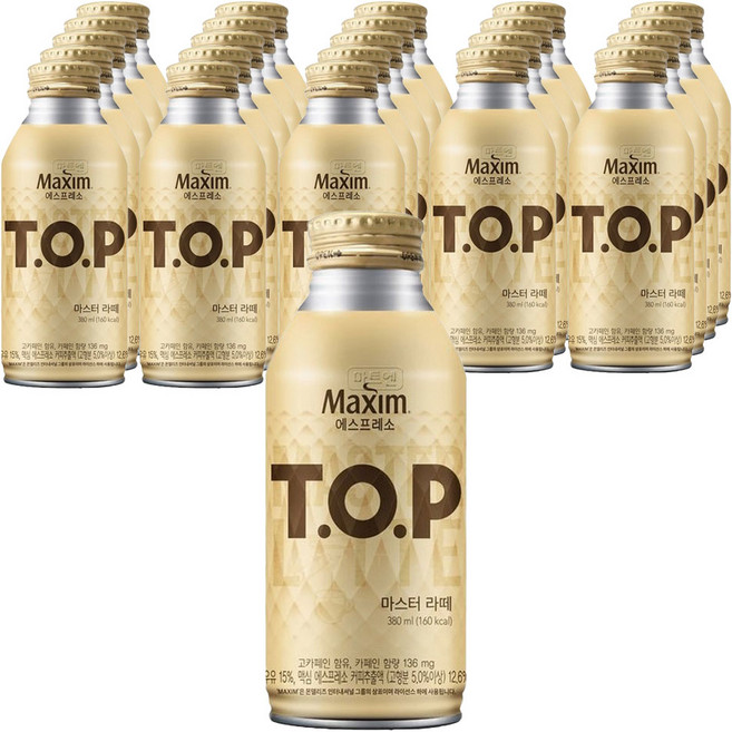 티오피 마스터 라떼 커피음료, 380ml, 24개