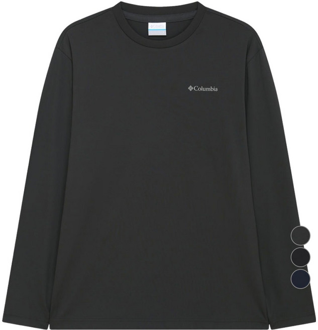 컬럼비아 남녀공용 라운드 긴팔 티셔츠 C64-YMD623